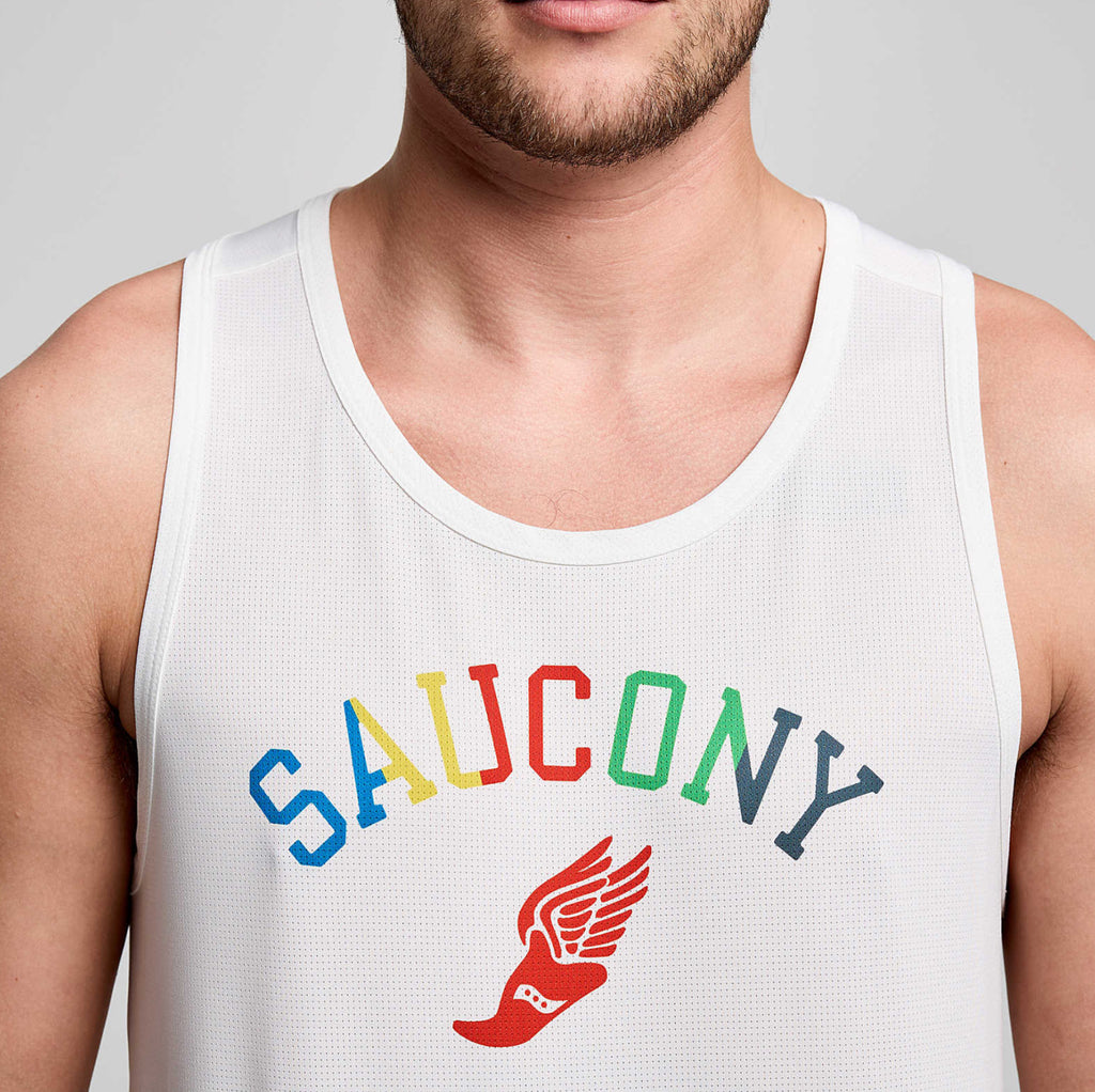 Saucony Stopwatch Graphic Men’s Running Tank Top Singlet - Ivy Prep