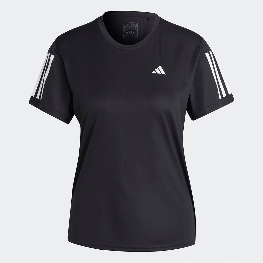 Adidas Own The Run 3 Stripes Women’S Running T-Shirt - Black