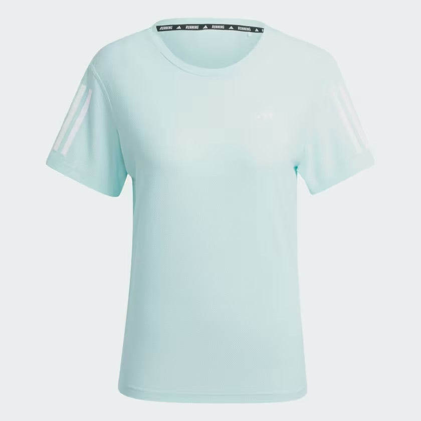 Adidas Own The Run 3 Stripes Women’s Running T-Shirt - Turquoise
