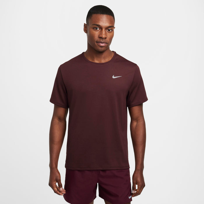 Nike Dri-FIT Miler UV Men’s Running T-Shirt - Burgundy Rush
