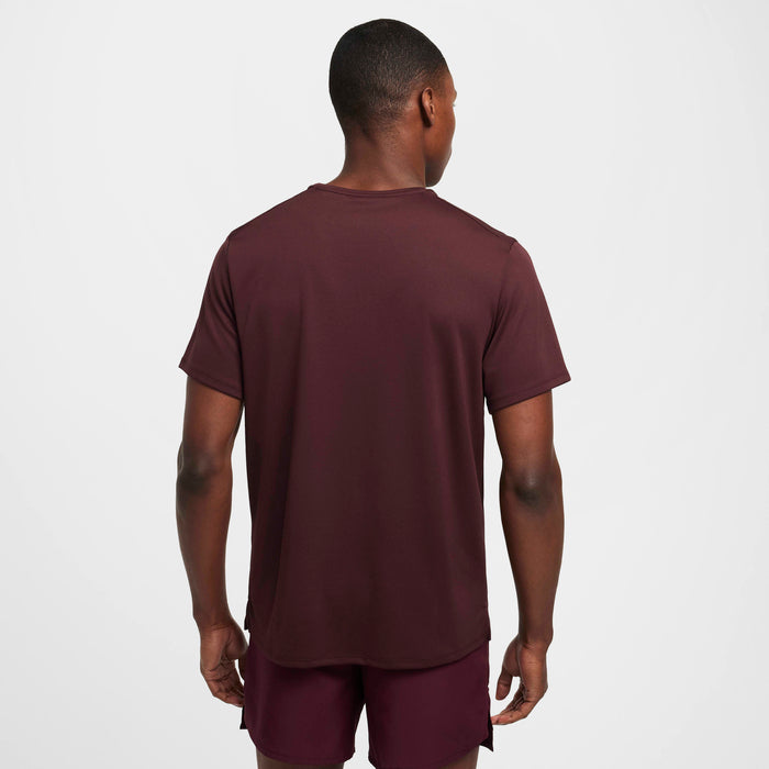Nike Dri-FIT Miler UV Men’s Running T-Shirt - Burgundy Rush