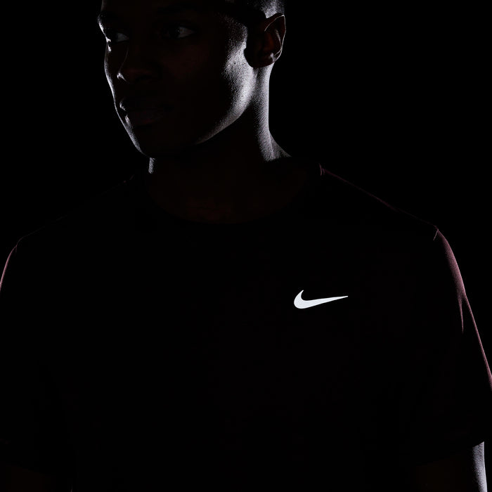Nike Dri-FIT Miler UV Men’s Running T-Shirt - Burgundy Rush
