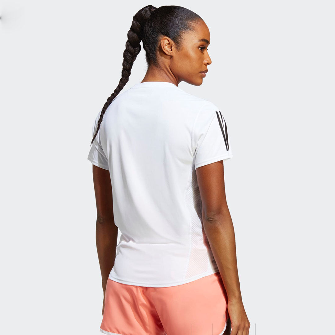 Adidas Own The Run 3 Stripes Women’s Running T-Shirt - White