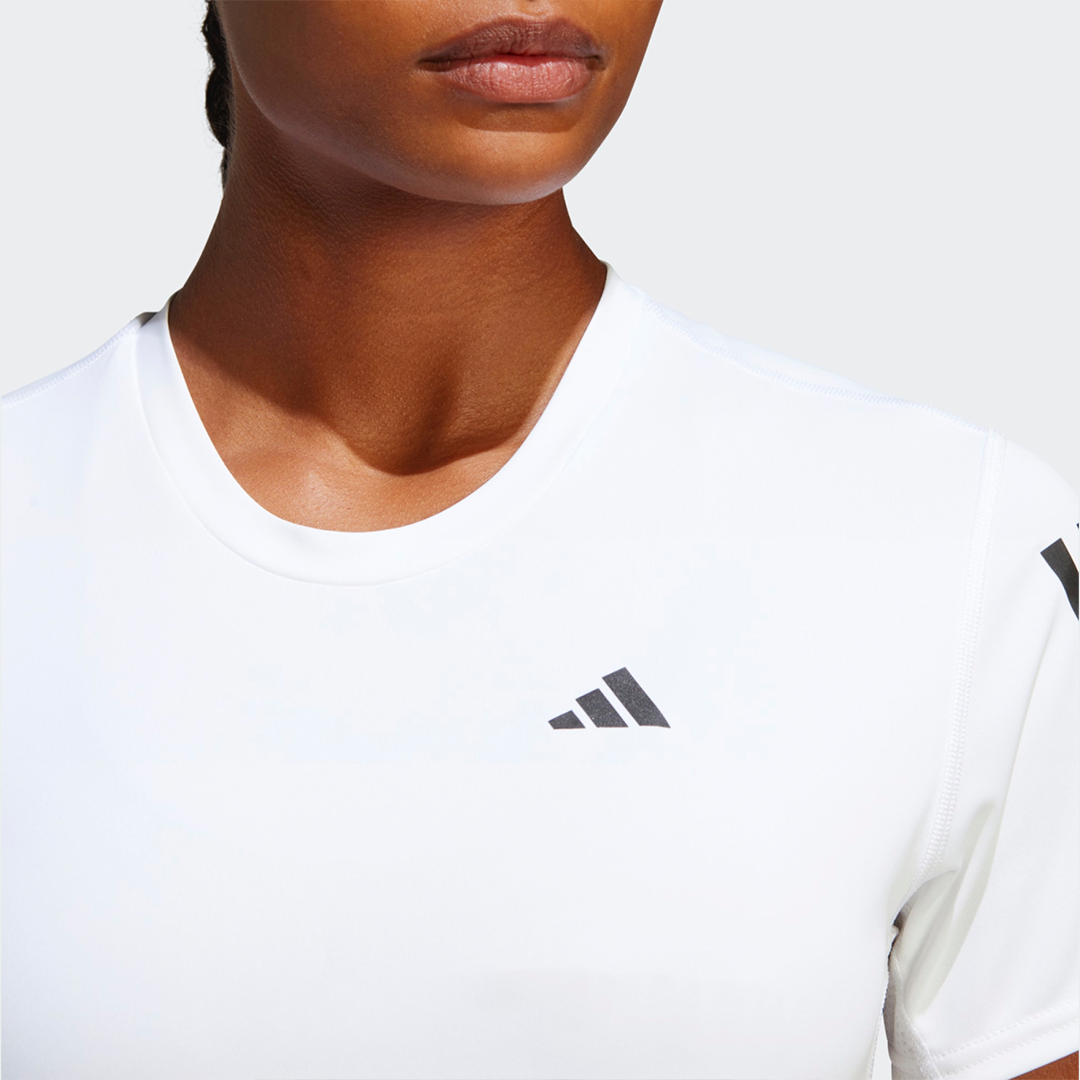 Adidas Own The Run 3 Stripes Women’s Running T-Shirt - White