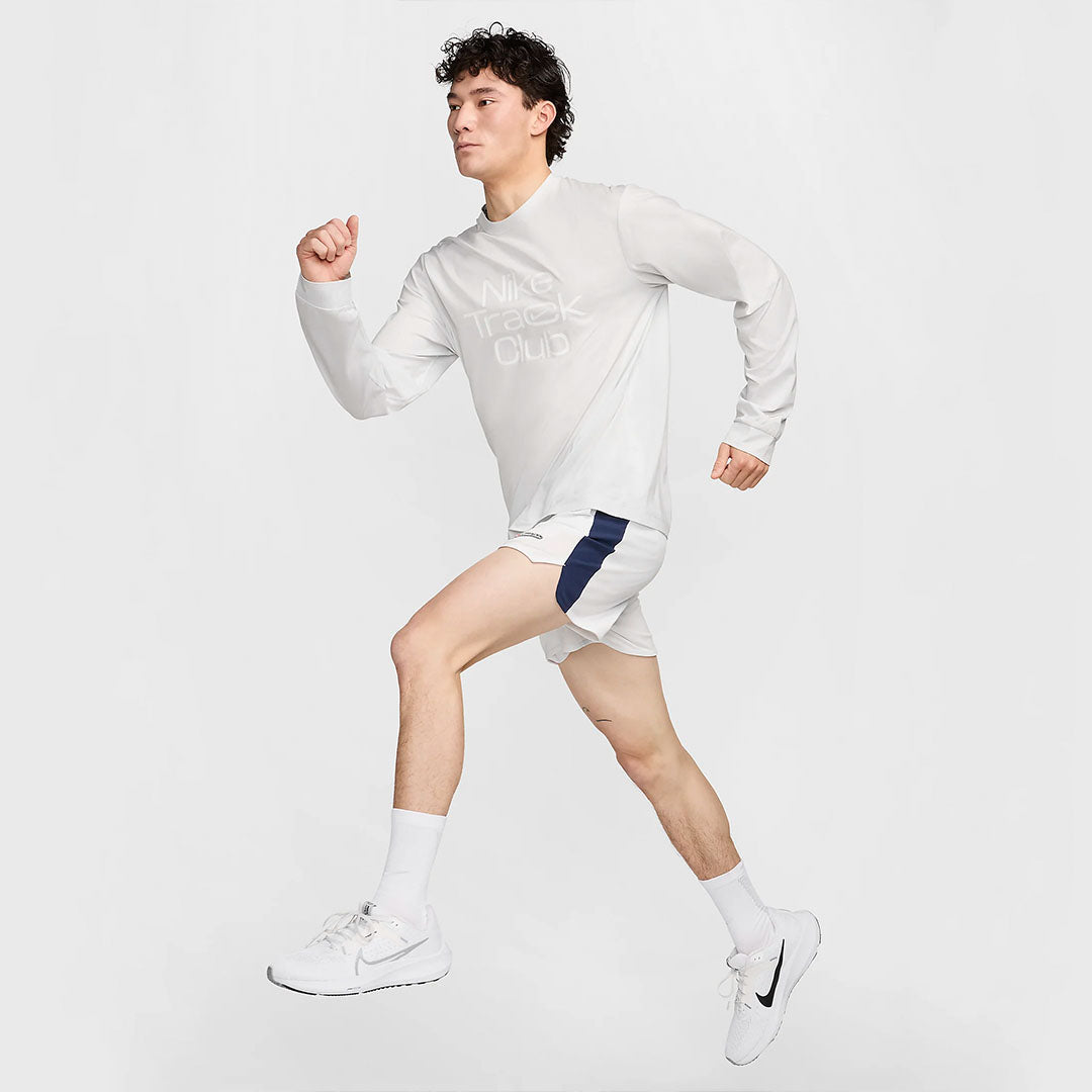 Nike Dri-FIT Track Club 5-inch Brief-lined Men’s Running Shorts - White Navy Blue