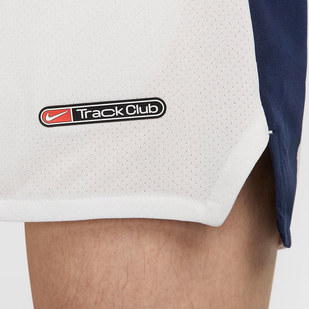 Nike Dri-FIT Track Club 5-inch Brief-lined Men’s Running Shorts - White Navy Blue