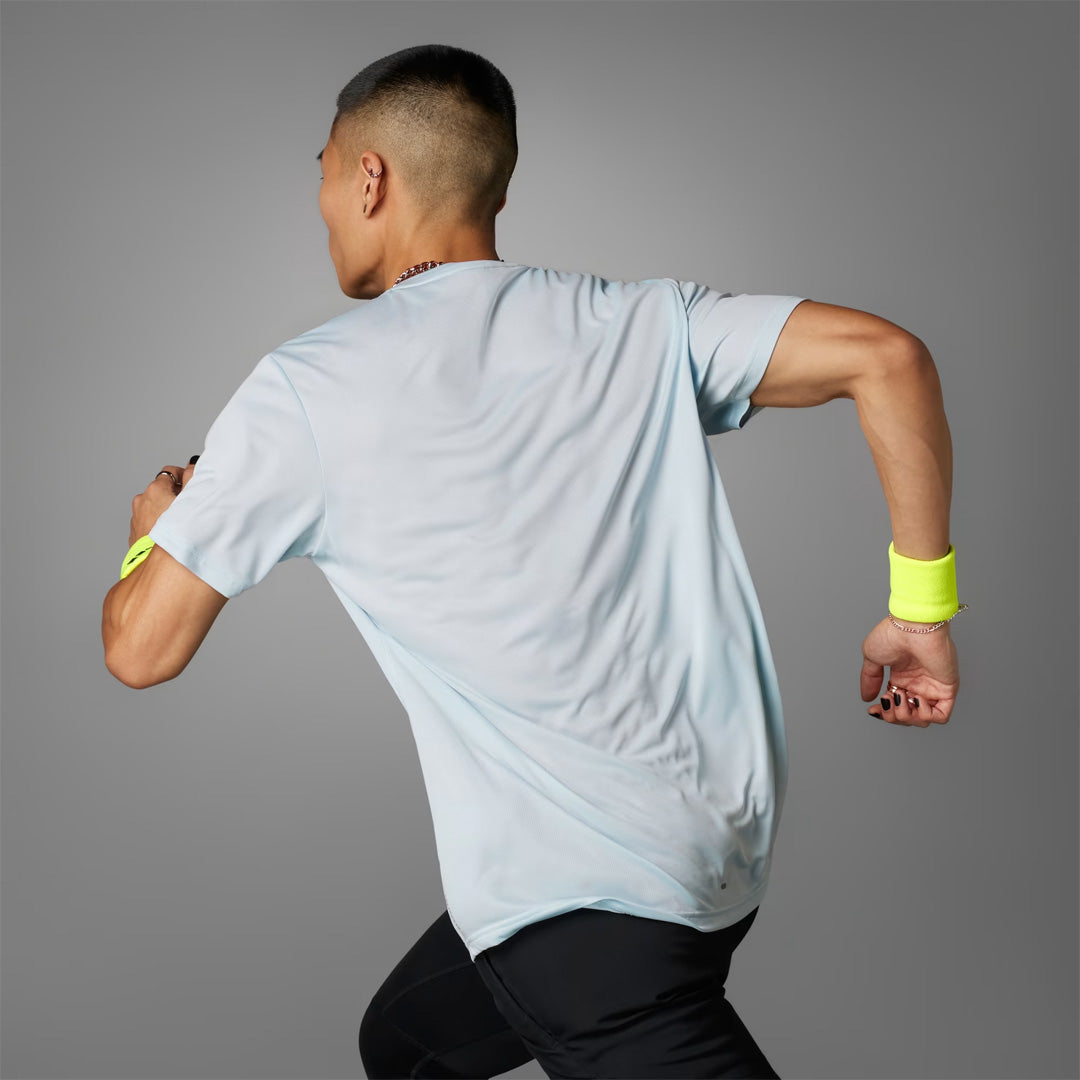 Adidas Run It Tee Men's Running T-Shirt - Halo Blue