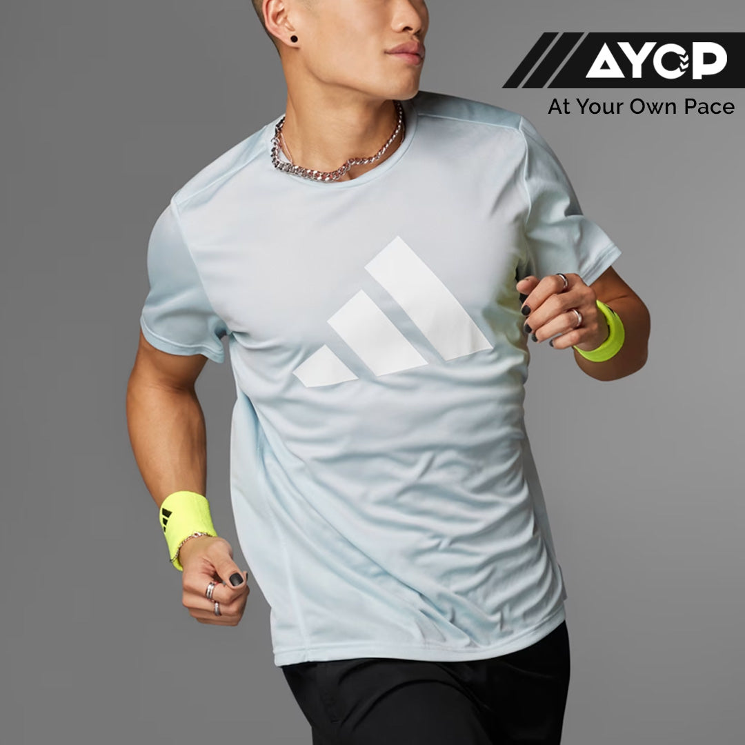 Adidas Run It Tee Men's Running T-Shirt - Halo Blue