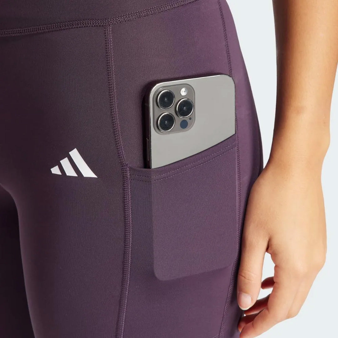 Adidas Optime 3-Stripes Full Length Women's Training Leggings - Purple