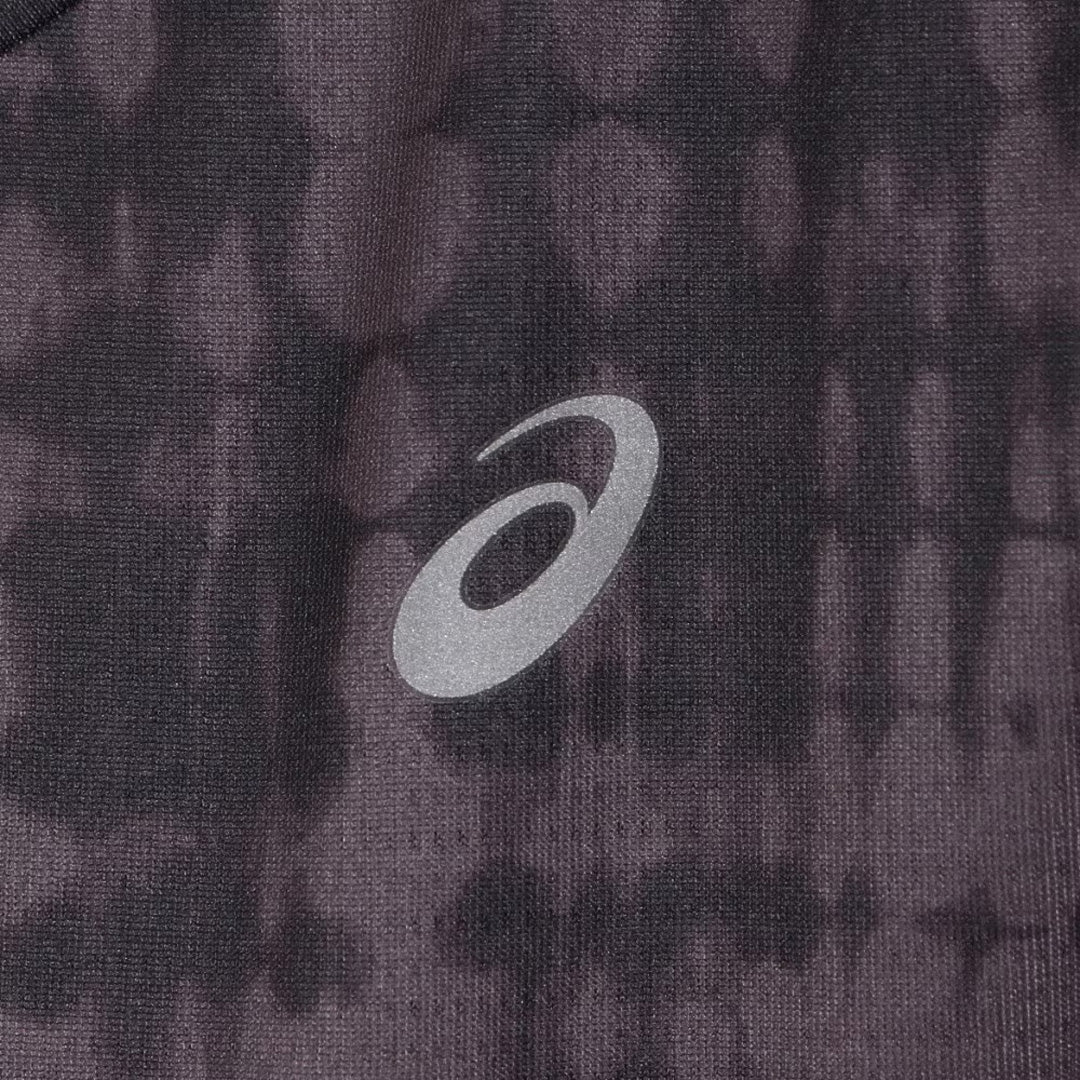 Asics All Over Print Women's Running T-Shirt Long Sleeve - Black