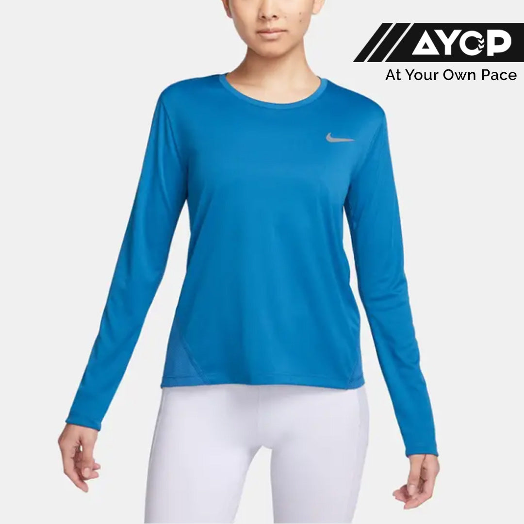 Nike Dri-FIT Miler Women’s Running T-Shirt Long Sleeve - Blue