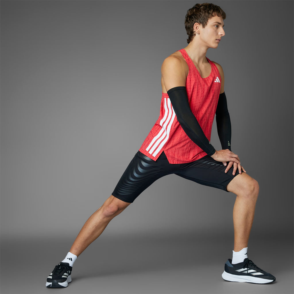 Adidas Adizero Running Men’s Racing Singlet - Semi Lucid Red / Pure Ruby