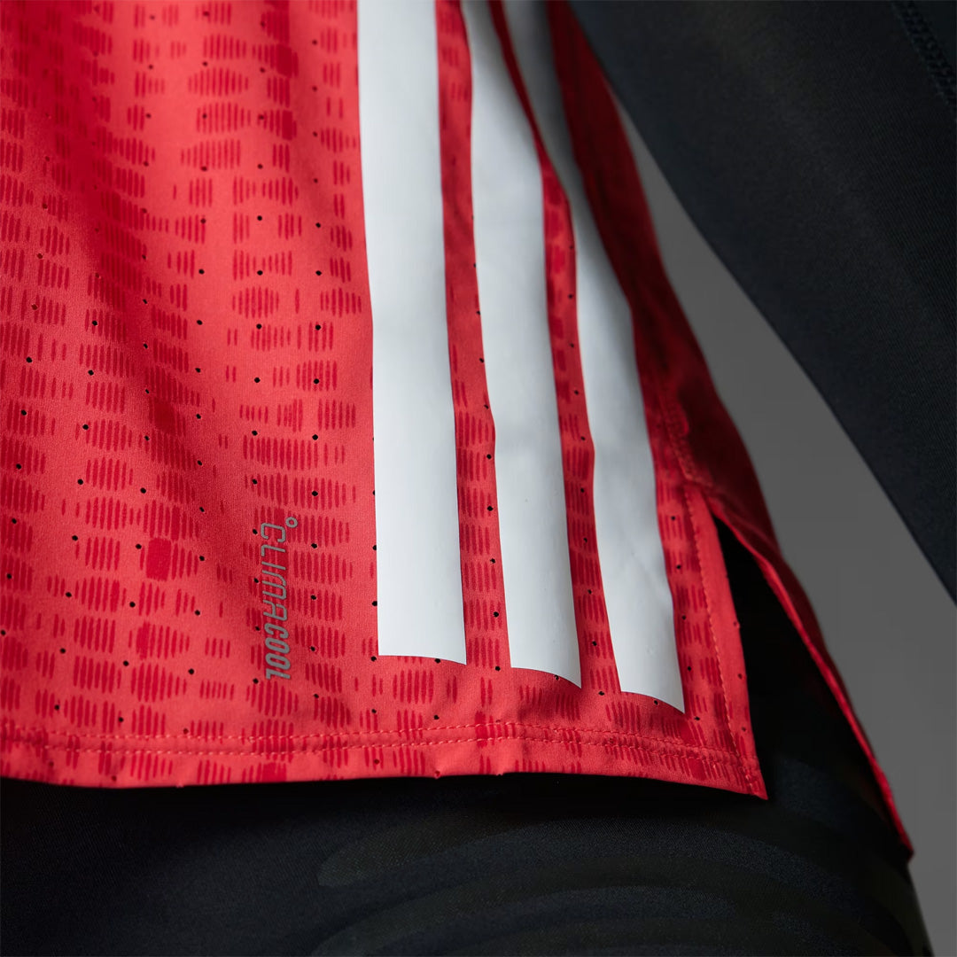 Adidas Adizero Running Men’s Racing Singlet - Semi Lucid Red / Pure Ruby