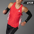 Adidas Adizero Running Men’s Racing Singlet - Semi Lucid Red / Pure Ruby