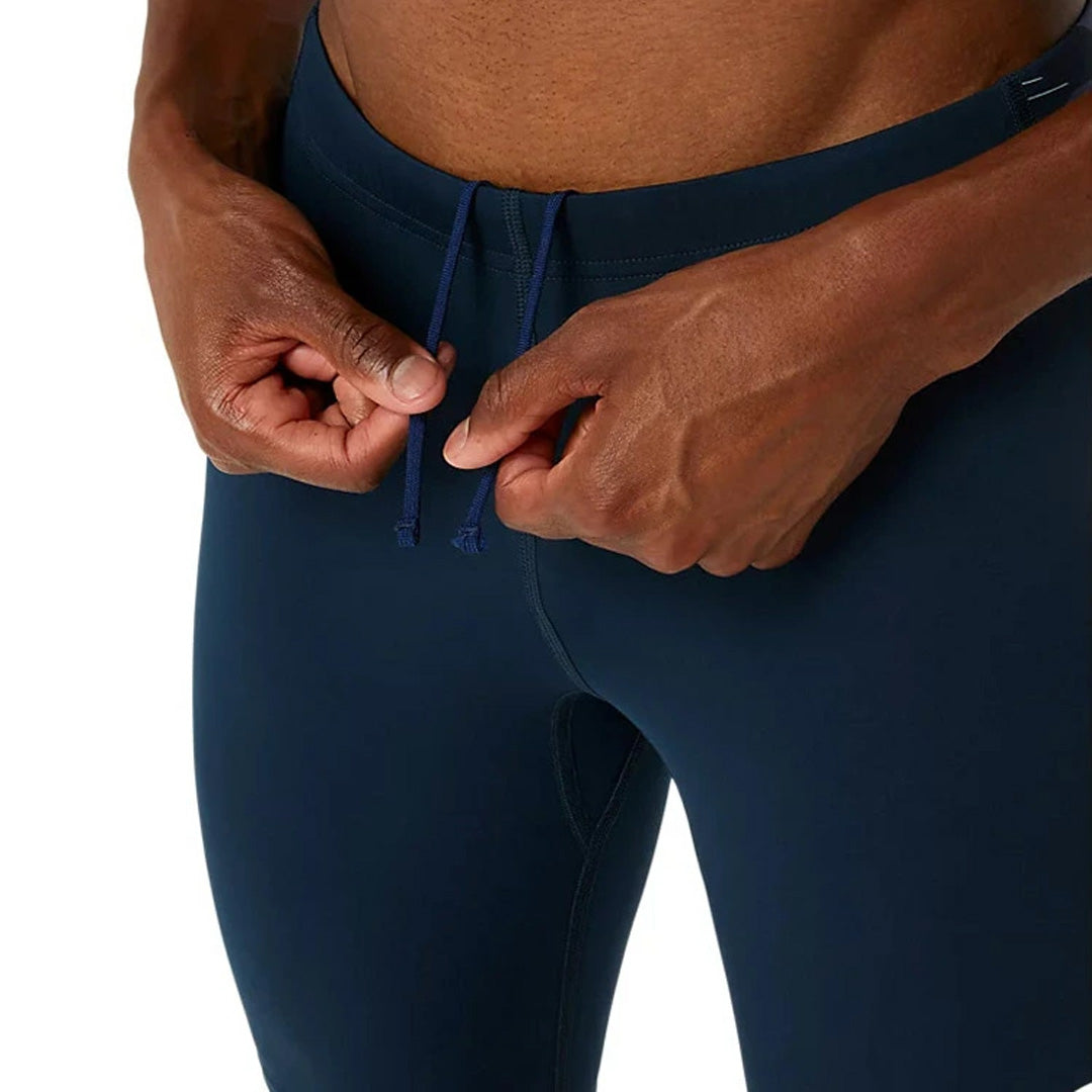 Asics Graphic Mid Tight Men's Running Tights - French Blue