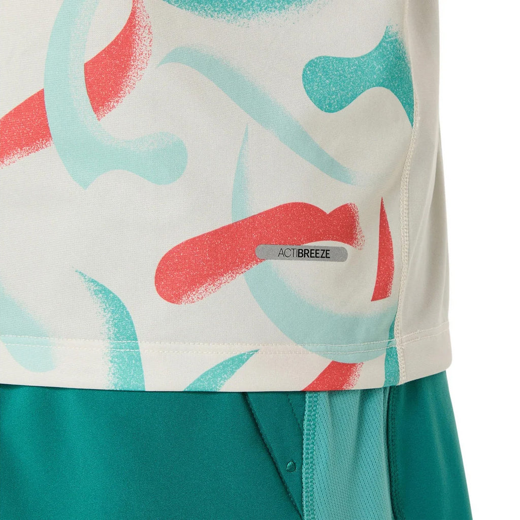 Asics Road All Over Print Singlet Men's Running Tank Top - Birch