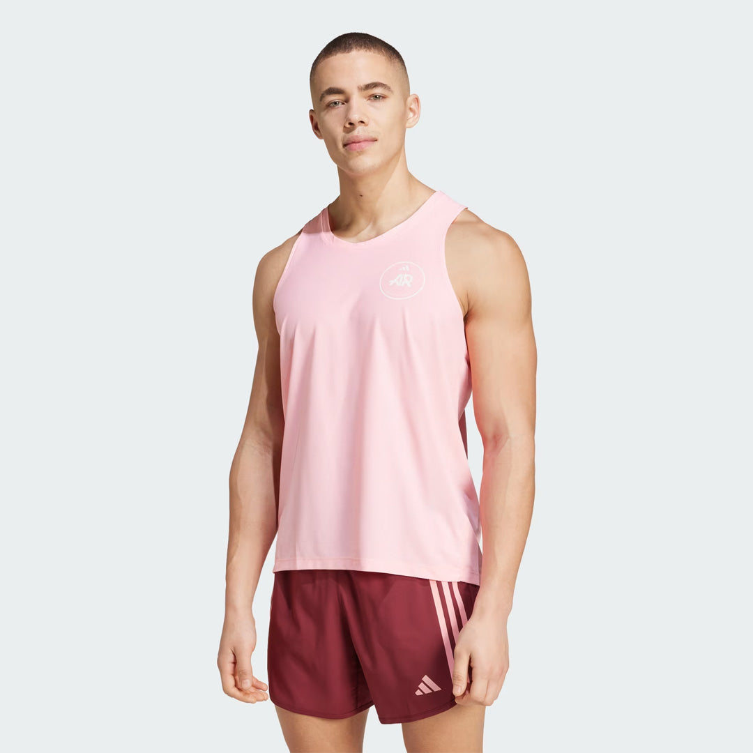 Adidas Own the Run Runners Men's Running Tank Top - Pink Spark