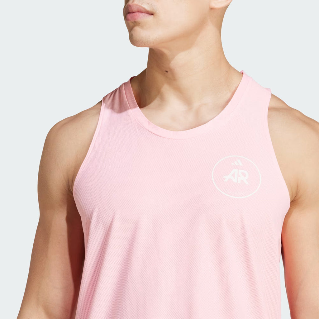 Adidas Own the Run Runners Men's Running Tank Top - Pink Spark