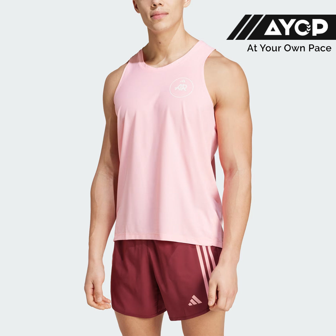 Adidas Own the Run Runners Men's Running Tank Top - Pink Spark