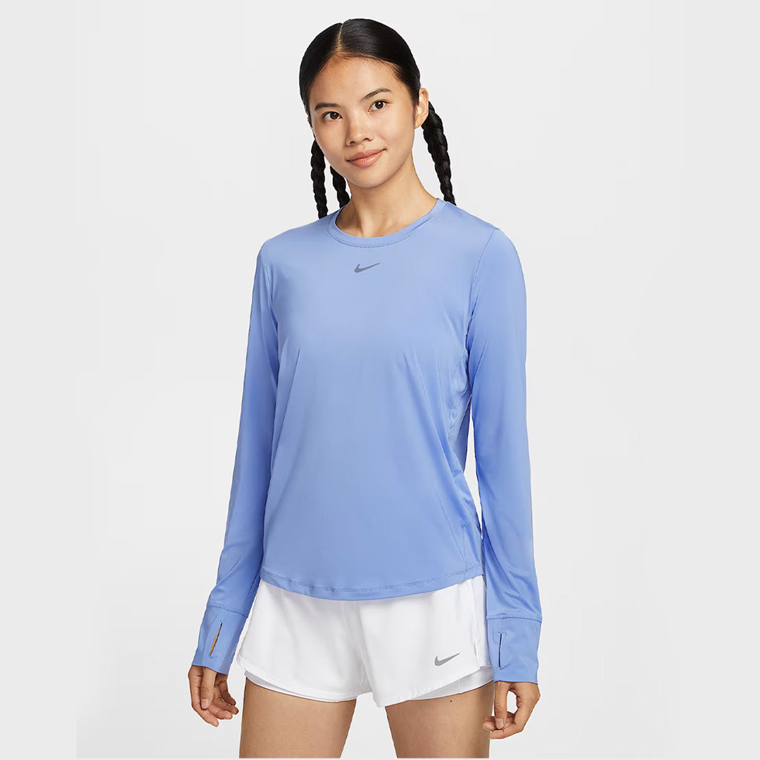 Nike Dri-FIT One Classic Long Sleeve Women's Running T-Shirt - Royal Pulse
