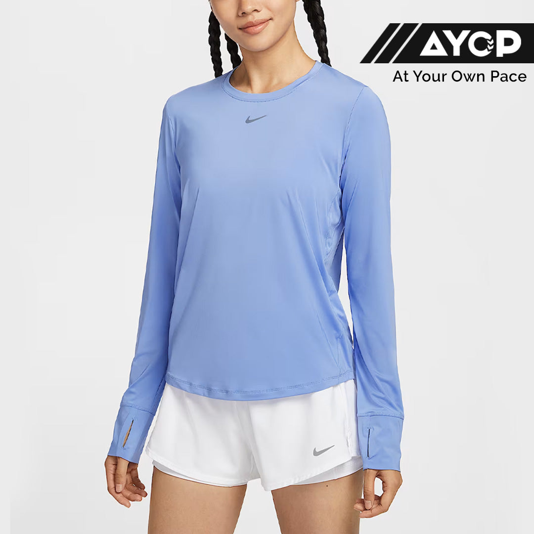 Nike Dri-FIT One Classic Long Sleeve Women's Running T-Shirt - Royal Pulse