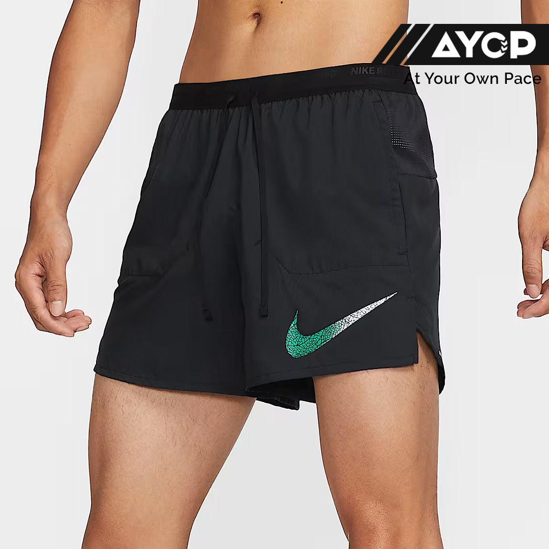 Nike Dri-FIT Stride “Kipchoge” 5-inch Brief-lined Men’s Running Shorts - Black/Stadium Green