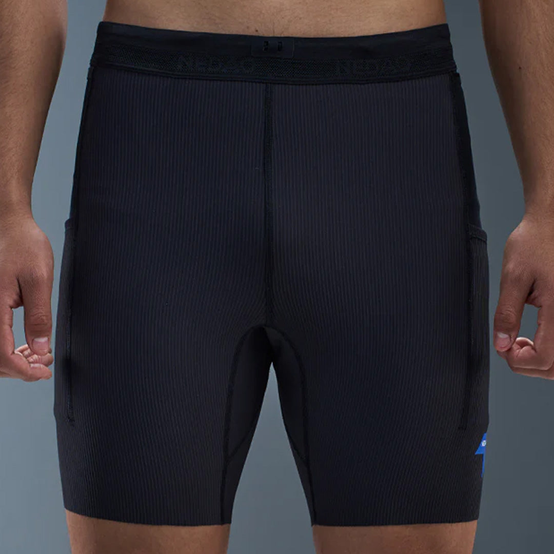 Nedao VelocityX 1/2 Length Pro 7-inch Men's Running Tights - Black