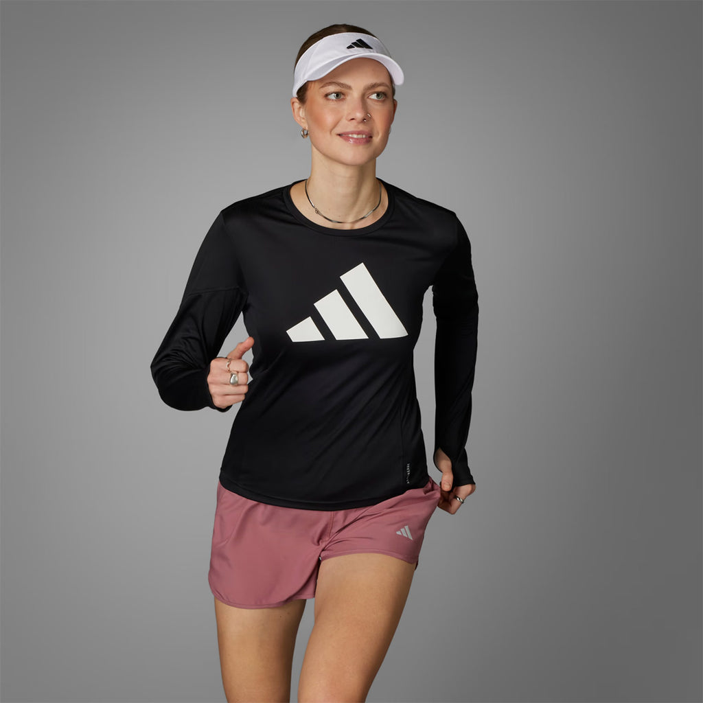 Adidas Run It Tee Long Sleeve Women's Running T-Shirt - Black