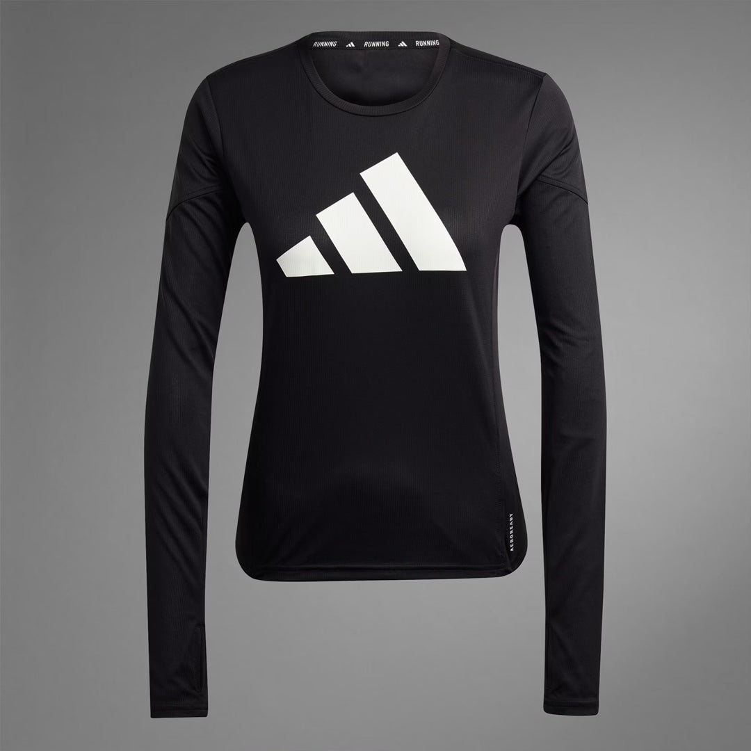 Adidas Run It Tee Long Sleeve Women's Running T-Shirt - Black