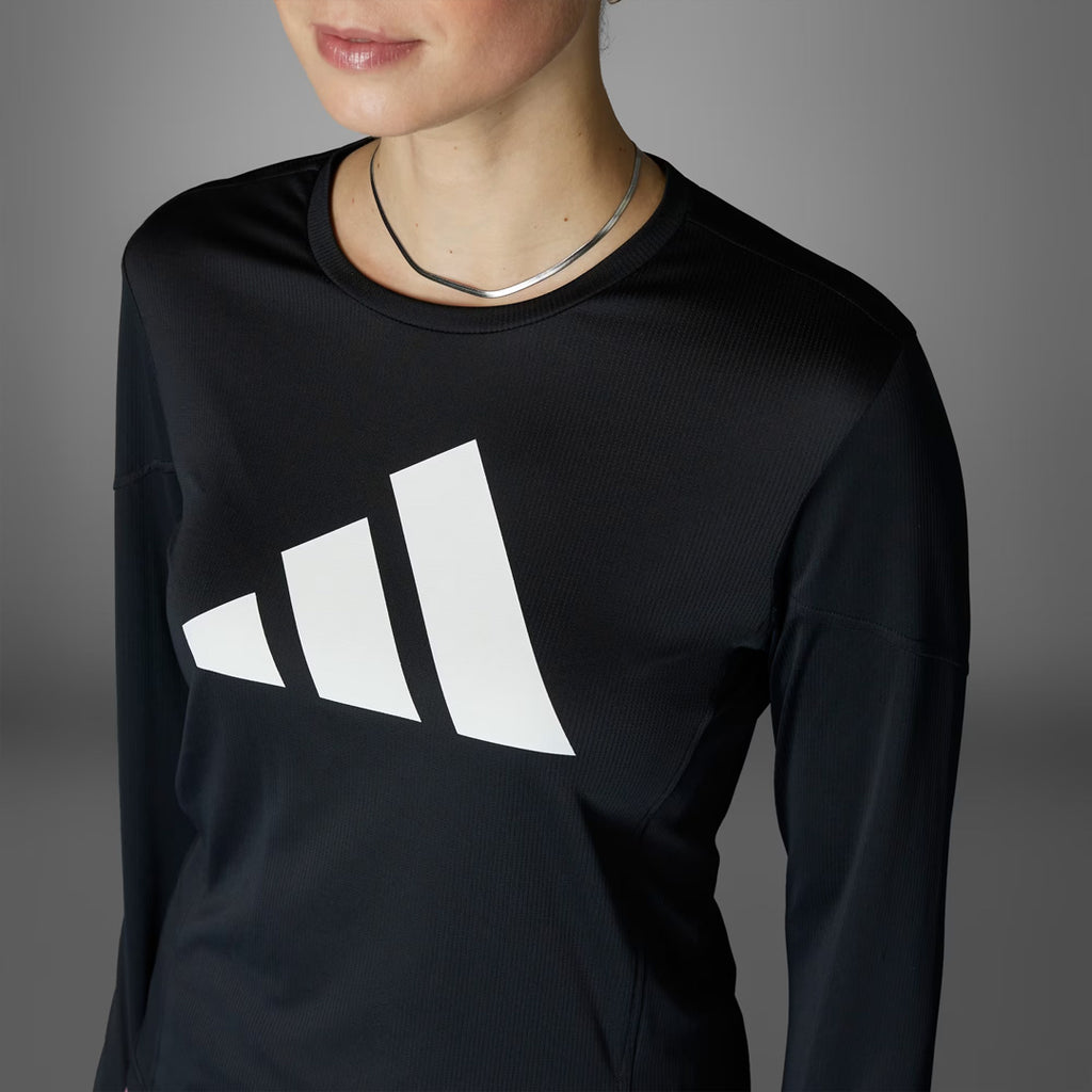 Adidas Run It Tee Long Sleeve Women's Running T-Shirt - Black