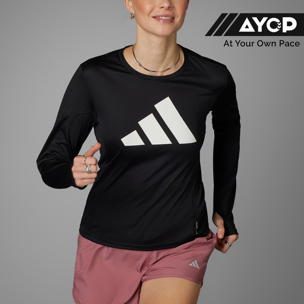Adidas Run It Tee Long Sleeve Women's Running T-Shirt - Black