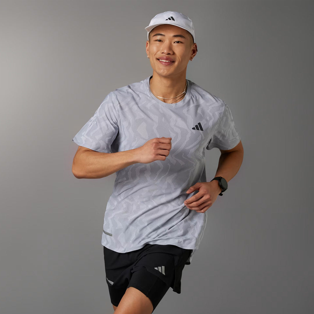 Adidas Ultimate Engineered Men's Running T-Shirt - Halo Silver