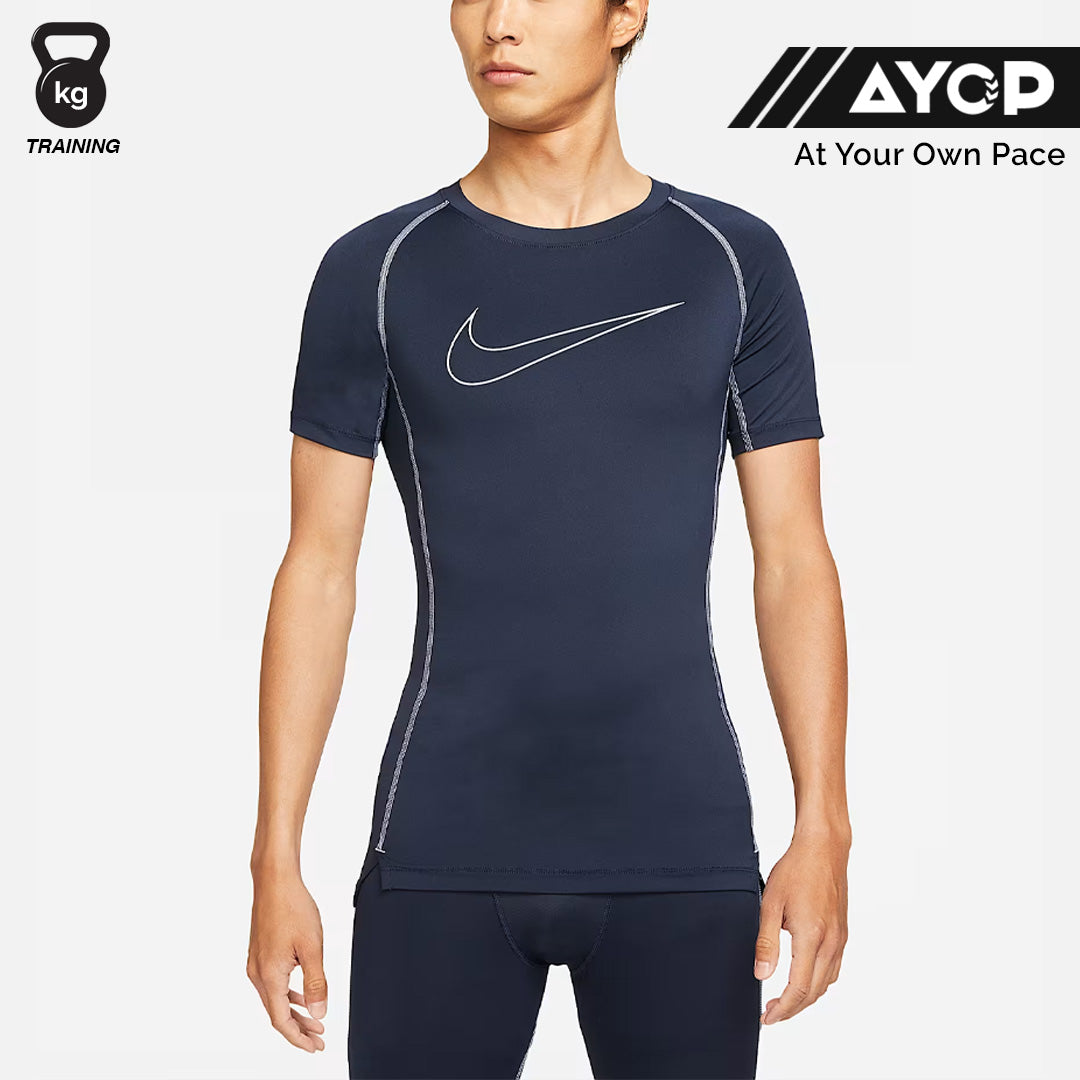Nike Pro Dri-FIT Tight-Fit Men's Training Short Sleeve T-Shirt - Obsidian