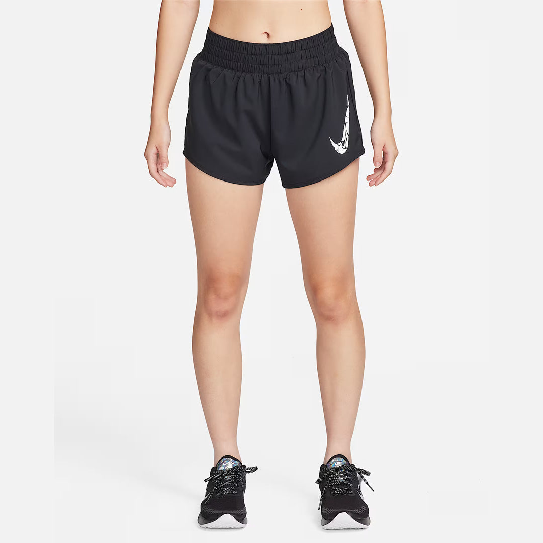 Nike Dri-FIT One Mid-Rise 3-inch Brief-lined Women's Running Shorts- Black