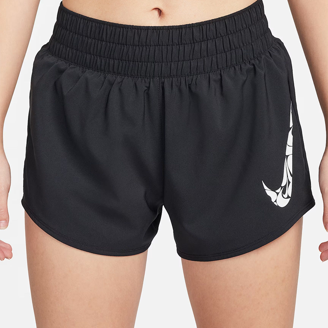 Nike Dri-FIT One Mid-Rise 3-inch Brief-lined Women's Running Shorts- Black