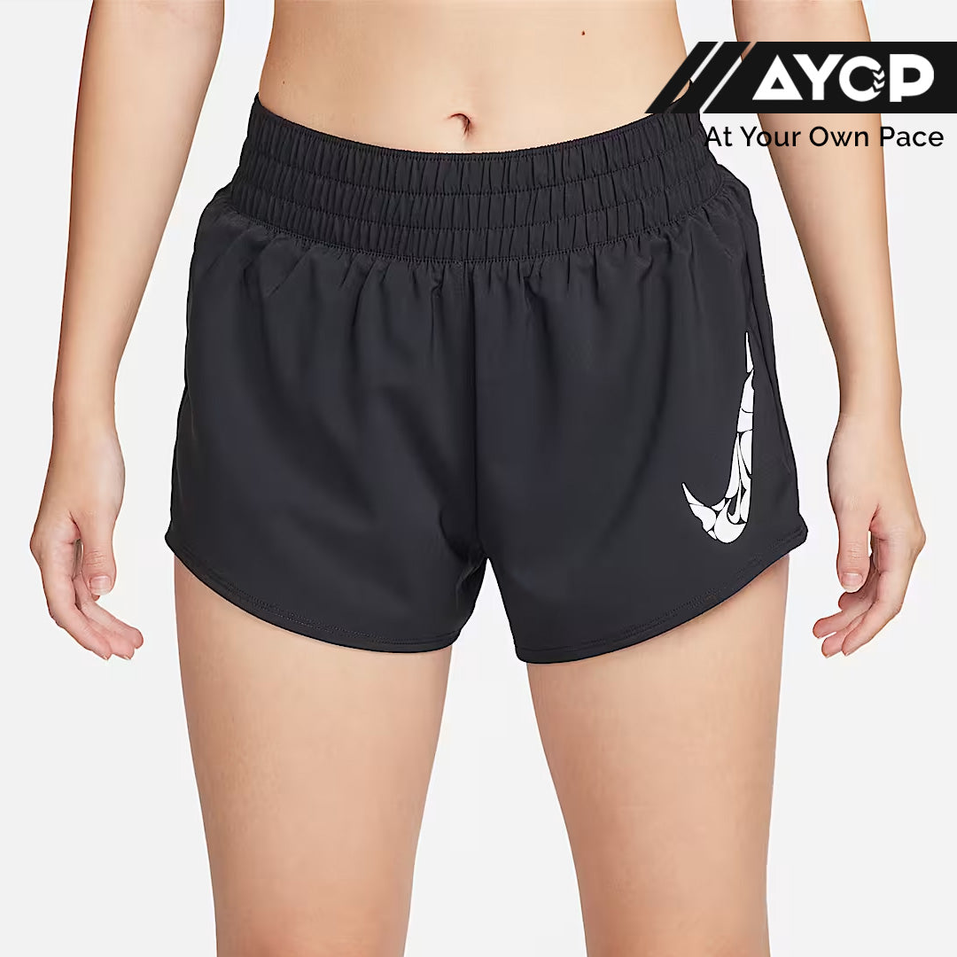 Nike Dri-FIT One Mid-Rise 3-inch Brief-lined Women's Running Shorts- Black