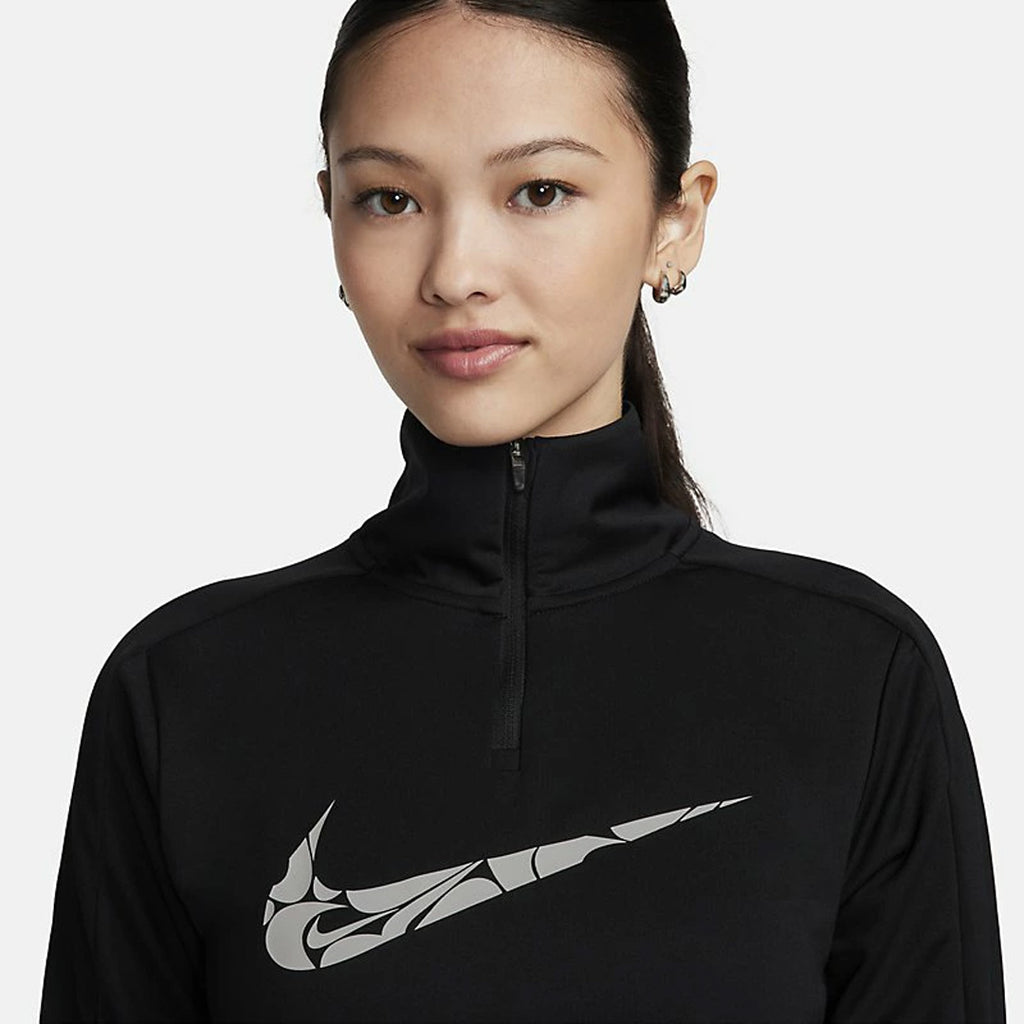 Nike Dri-FIT Swoosh 1/4-Zip Mid Layer Women's Running Jacket - Black