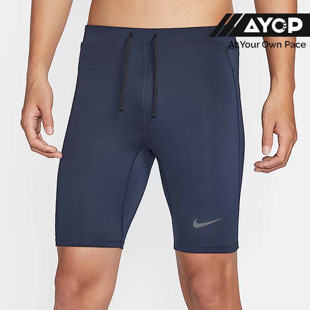 Nike Fast Dri-FIT Brief-Lined Running 1/2-Length Men's Running Tights - Blue Obsidian