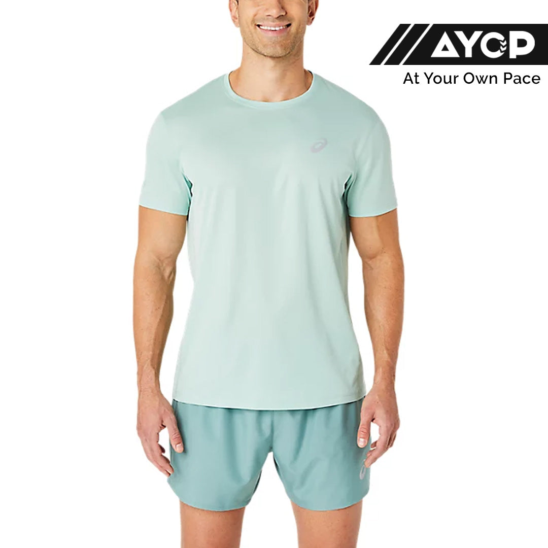 Asics Silver SS Men's Running T-Shirt - Light Celadon