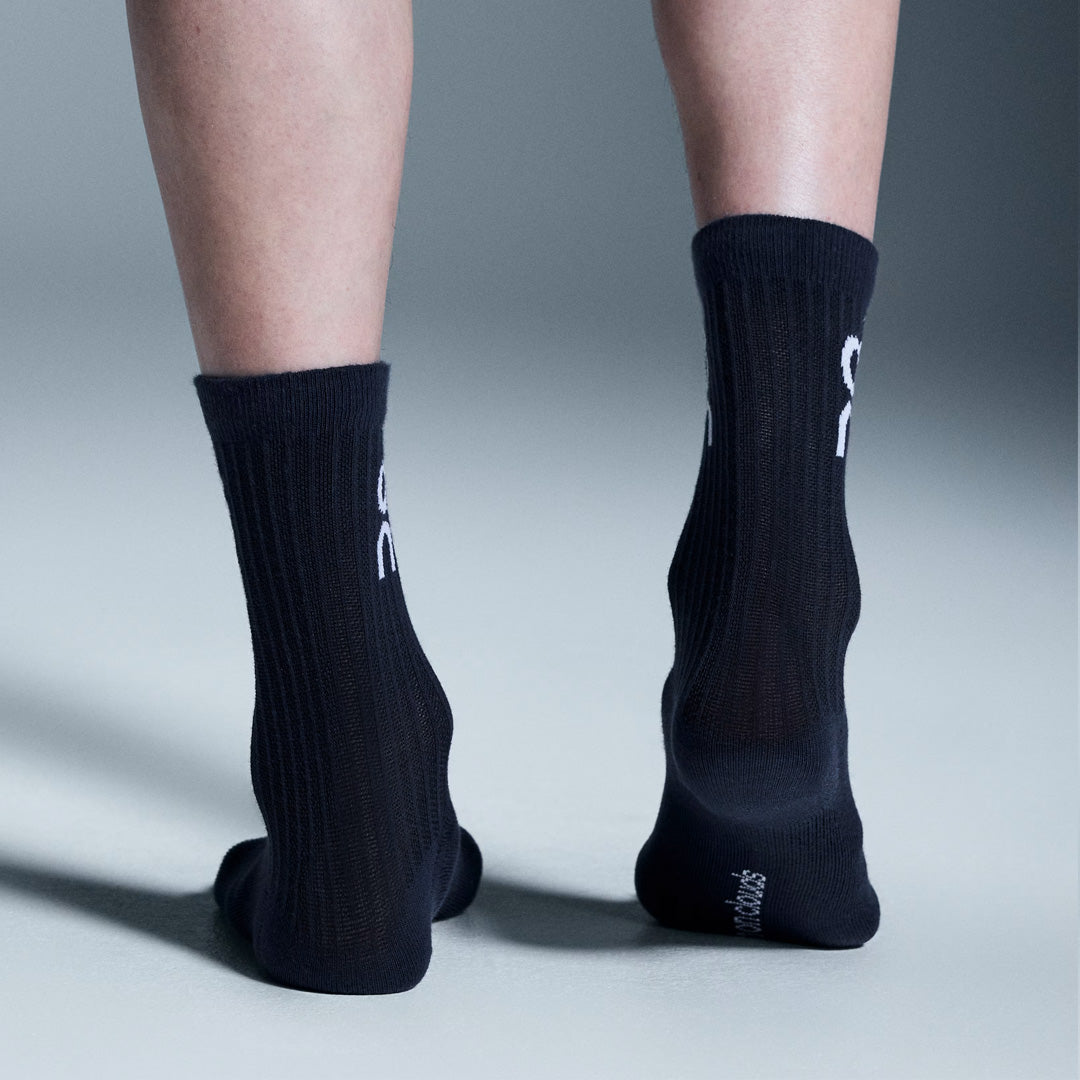 (3 Pairs) On Logo High Unisex Running Socks - Wash/Navy