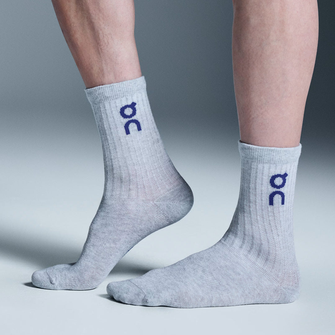(3 Pairs) On Logo High Unisex Running Socks - Wash/Navy