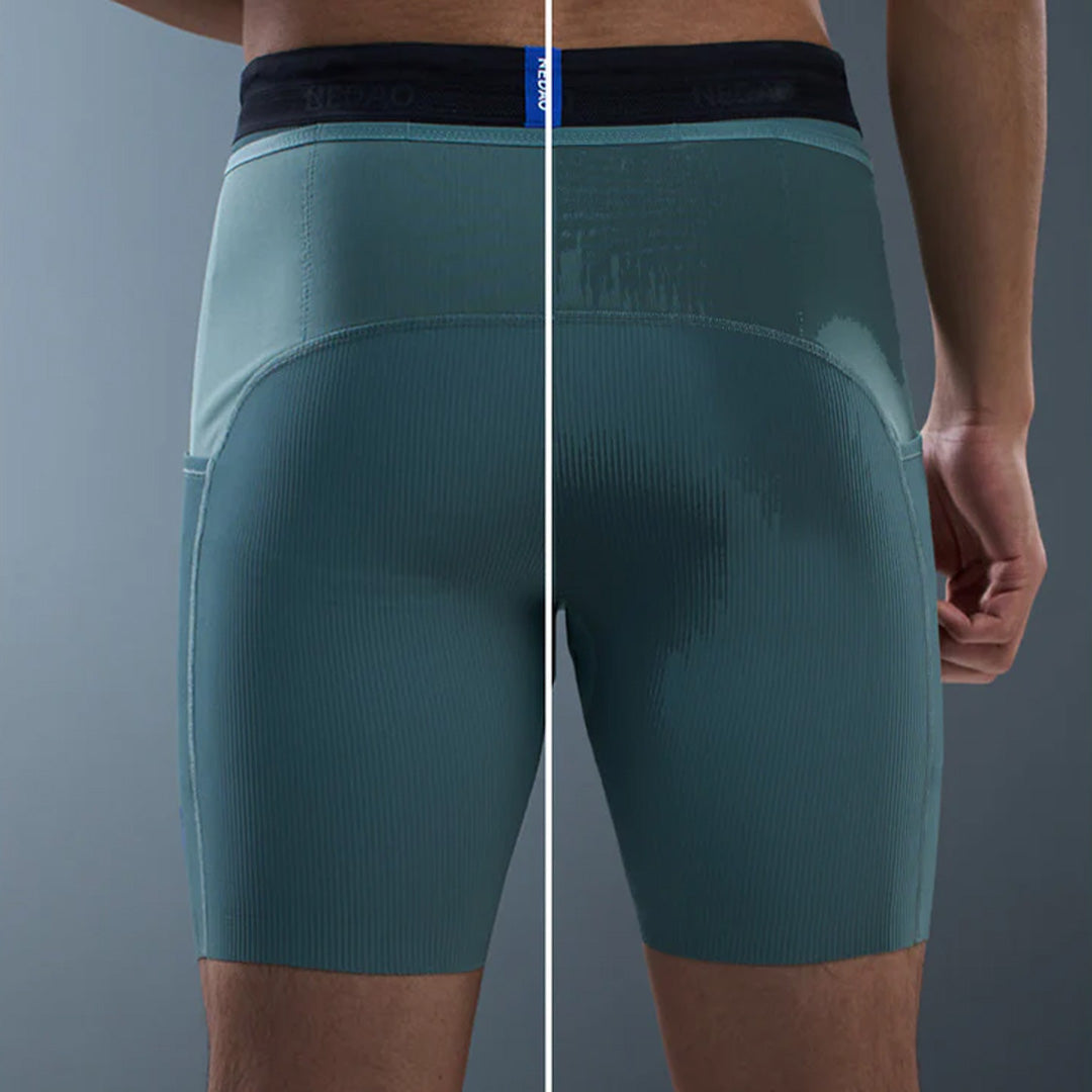 Nedao VelocityX 1/2 Length 7-inch Men’s Racing Tights - Mist Green