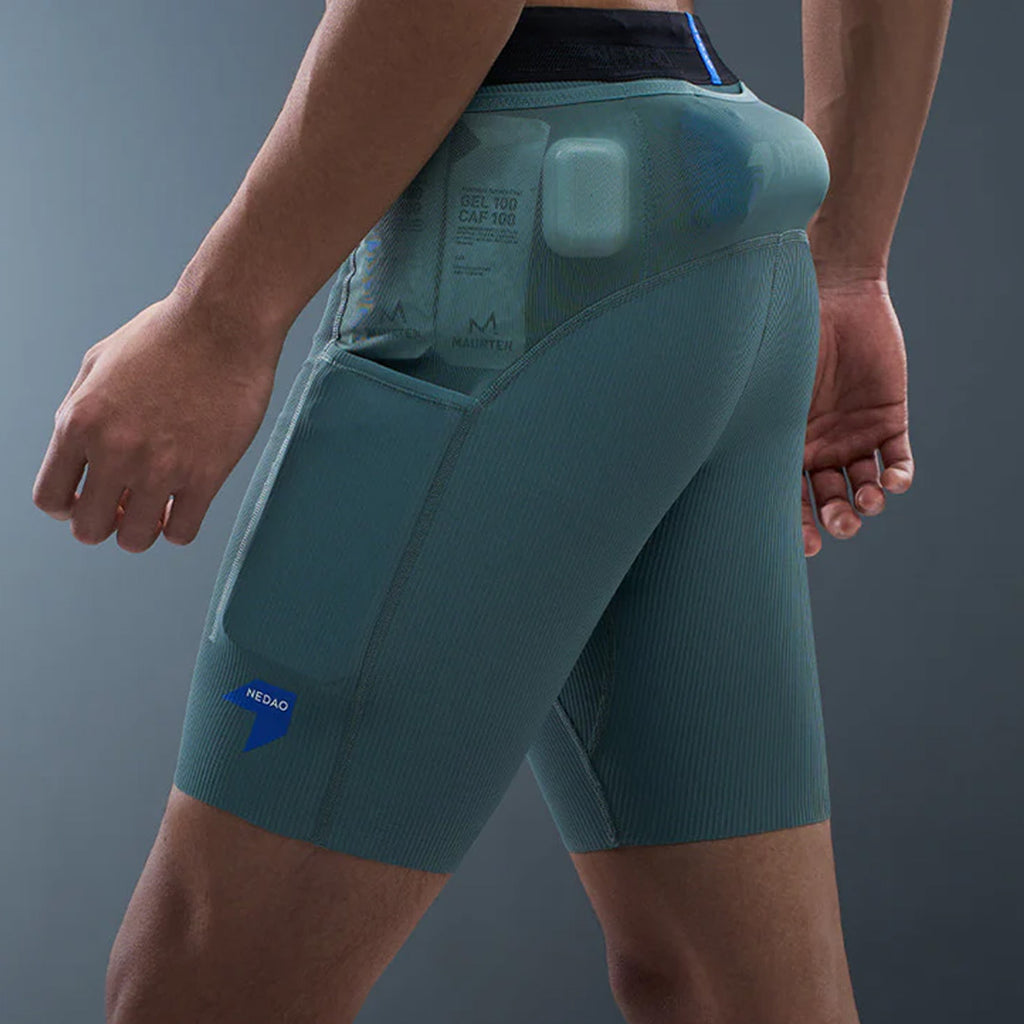 Nedao VelocityX 1/2 Length 7-inch Men’s Racing Tights - Mist Green