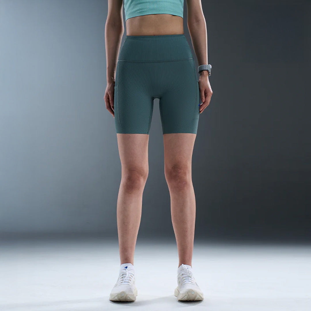 Nedao VelocityX 1/2-Length Women's Running Tights - Mist Green