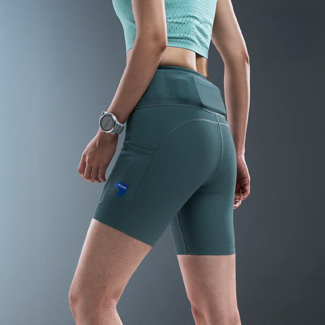 Nedao VelocityX 1/2-Length Women's Running Tights - Mist Green