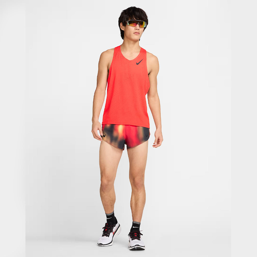 Nike Dri-FIT ADV AeroSwift Elite Entry Men's Running Shorts - Light Lemon Twist/Light Crimson/Black