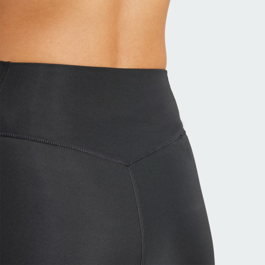 Adidas Optime 4-Inch Raw-Cut-Hem Women's Training Leggings - Black