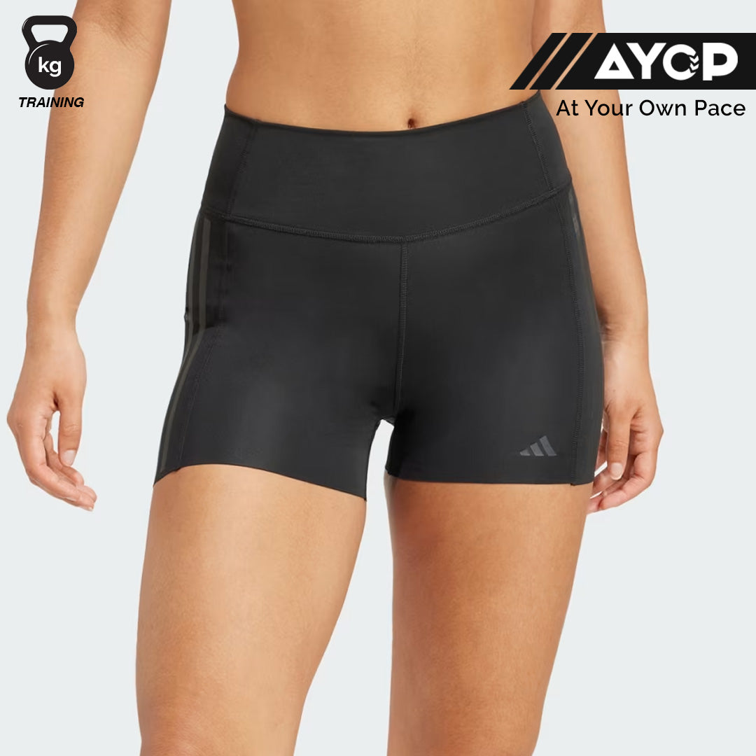 Adidas Optime 4-Inch Raw-Cut-Hem Women's Training Leggings - Black