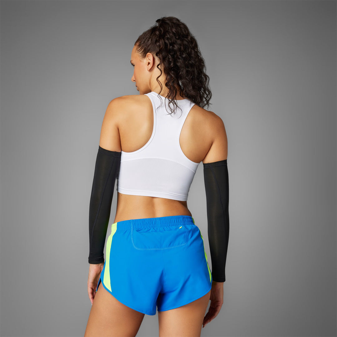 Adidas Adizero Retro Women's Running Crop Top - White / Lucid Lemon