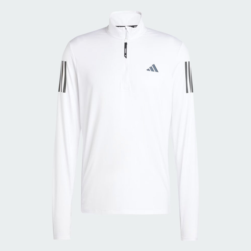 Adidas Own the Run Half-Zip Men's Running Track Jacket - White